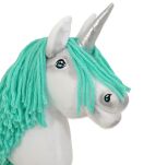 Hobby Horse Jednorożec na kiju mały biały, grzywa miętowa i srebrny róg - 5