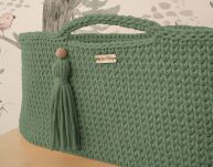 Kosz Mojżesza BOHO Handmade ze stojakiem - pistacja - 6