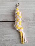 Uwiąz dla Hobby Horse ze sznurka – jasny róż/ żółty/ biały - 2
