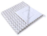 Namiot TIPI dla dzieci +mata + zawieszki pióra -  Chevron szary - 2