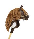 Hobby Horse Mały koń na kiju Premium - western ciemnogniady z ciemną grzywą A4 - 2