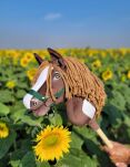 Hobby Horse Mały koń na kiju Premium - western ciemnogniady z ciemną grzywą A4 - 6