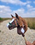 Hobby Horse Mały koń na kiju Premium - western ciemnogniady z ciemną grzywą A4 - 7