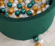 Suchy basen minky H-40 cm z piłkami 200szt.- zieleń butelkowa - 8