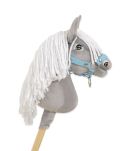 Hobby Horse Mały koń na kiju Premium - siwy III A4 - 2