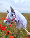 Hobby Horse Mały koń na kiju Premium - siwy III A4 - 6