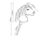 Hobby Horse Mały koń na kiju Premium - siwy III A4 - 12