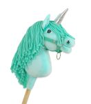 Hobby Horse Jednorożec na kiju mały miętowy z miętową grzywą i srebrnym rogiem - 3