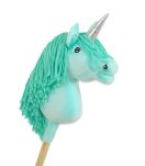 Hobby Horse Jednorożec na kiju mały miętowy z miętową grzywą i srebrnym rogiem - 4