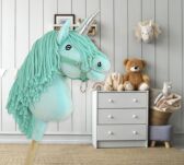 Hobby Horse Jednorożec na kiju mały miętowy z miętową grzywą i srebrnym rogiem - 7