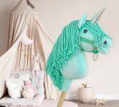 Hobby Horse Jednorożec na kiju mały miętowy z miętową grzywą i srebrnym rogiem - 8