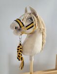 Uwiąz dla Hobby Horse ze sznurka – czarno-musztardowy - 2