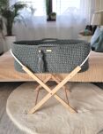 Kosz Mojżesza BOHO bawełniany Handmade z materacykiem - laurel - 2
