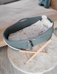 Kosz Mojżesza BOHO bawełniany Handmade z materacykiem - laurel - 4