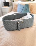 Kosz Mojżesza BOHO bawełniany Handmade z materacykiem - laurel - 5