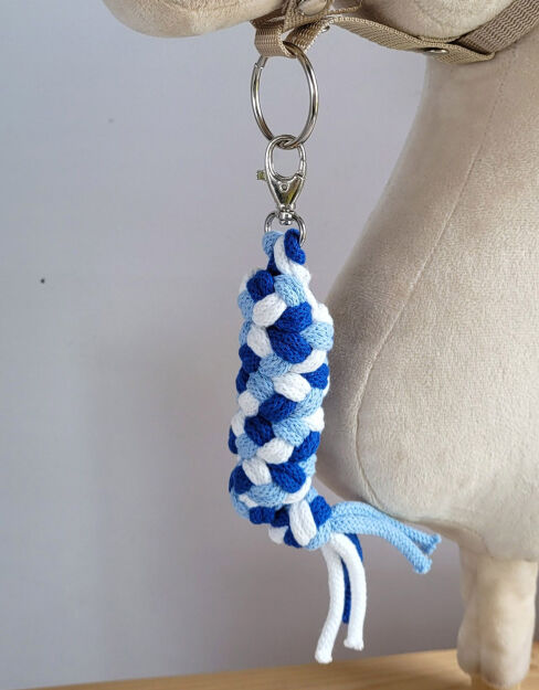 Uwiąz dla Hobby Horse ze sznurka – błękit/ chaber/ biały