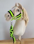 Uwiąz dla Hobby Horse ze sznurka – neon green/ czarny - 2