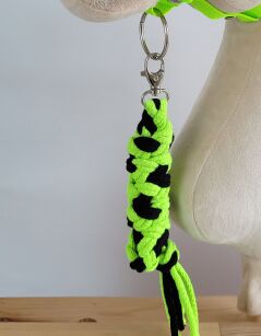 Uwiąz dla Hobby Horse ze sznurka – neon green/ czarny