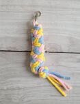 Uwiąz dla Hobby Horse ze sznurka – błękit/ jasny róż/ żółty - 2