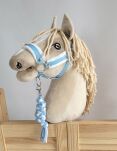 Uwiąz dla Hobby Horse ze sznurka – biało-błękitny - 2