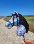 Hobby Horse Duży koń na kiju Premium - siwek jabłkowity z czarną grzywą A3 - 6