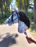 Hobby Horse Duży koń na kiju Premium - siwek jabłkowity z czarną grzywą A3 - 8