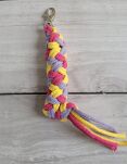Uwiąz dla Hobby Horse ze sznurka – ciemny róż/ fiolet/ żółty - 2