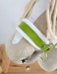 Kantar regulowany dla konia Hobby Horse A3 limonka białym futerkiem - 2