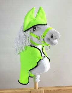 Zestaw dla Hobby Horse A3: derka + nauszniki – neon green