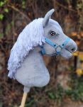 Hobby Horse Duży koń na kiju Premium - siwy z białą grzywą A3 - 7