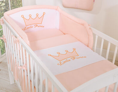 Pościel 2-cz- Little Prince/Princess pudrowy róż