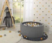 Suchy basen minky H-40 cm z piłkami 200szt.- ciemnoszary - 3