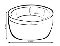 Suchy basen minky H-40 cm z piłkami 200szt.- ciemnoszary - 12