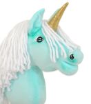 Hobby Horse Jednorożec na kiju mały miętowy z białą grzywą i złotym rogiem - 4
