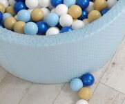 Suchy basen minky H-40 cm z piłkami 200szt.- misty blue - 4