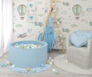 Suchy basen minky H-40 cm z piłkami 200szt.- misty blue - 10