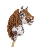 Hobby Horse Mały koń na kiju Premium - tarantowaty biało-brązowy z brązową grzywą A4 - 4
