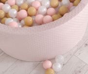 Suchy basen minky H-40 cm z piłkami 200szt.- brudny różowy - 6