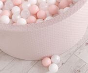Suchy basen minky H-40 cm z piłkami 200szt.- brudny różowy - 12