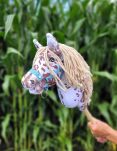 Hobby Horse Mały koń na kiju Premium - tarantowaty biało-brązowy z beżową grzywą A4 - 7