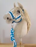 Uwiąz dla Hobby Horse ze sznurka – biało-turkusowy - 2