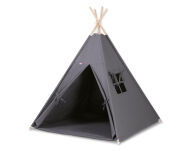 Namiot TIPI dla dzieci +mata + zawieszki pióra - antracyt - 3