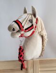 Uwiąz dla Hobby Horse ze sznurka – czarno-czerwony - 2