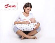 Poduszka do karmienia- Duże grochy na żółtym tle - 4