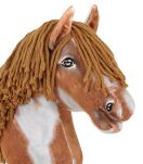 Hobby Horse Duży koń na kiju Premium - srokaty tobiano z brązową grzywą A3 - 5