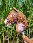 Hobby Horse Duży koń na kiju Premium - srokaty tobiano z brązową grzywą A3 - 8