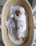 Miękka przytulanka kocyk króliczek z bawełny - Mini gwiazdki szare/ szary - 3