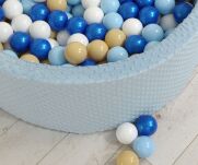 Suchy basen minky H-30 cm z piłkami 300szt. - misty blue - 5