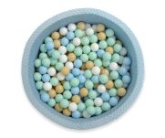Suchy basen minky H-30 cm z piłkami 300szt. - misty blue - 6