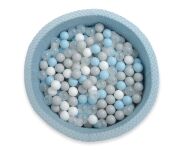 Suchy basen minky H-30 cm z piłkami 300szt. - misty blue - 8